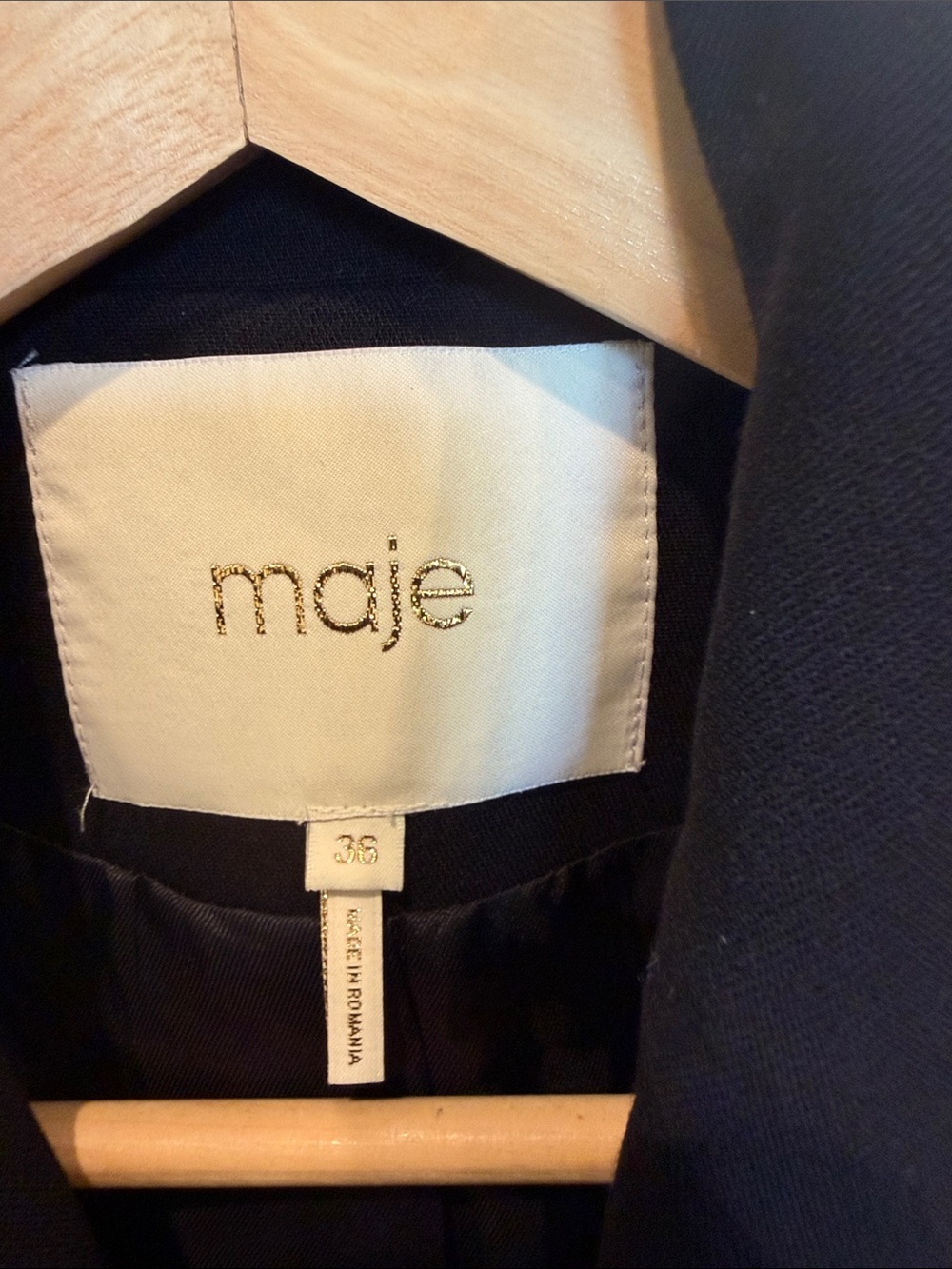 Maje Black Blazer - Picture 2 of 4
